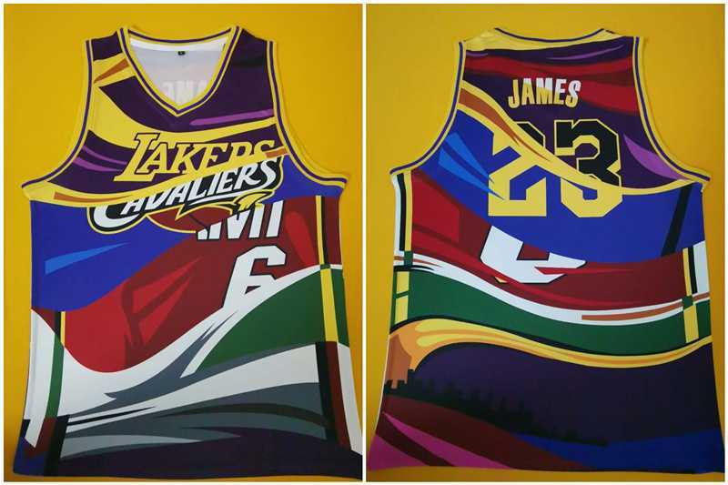 Lakers 23 Lebron James Multi Color Swingman Jersey,We sell and wholesale Lakers 23 Lebron James Multi Color Swingman Jersey on line form chian!